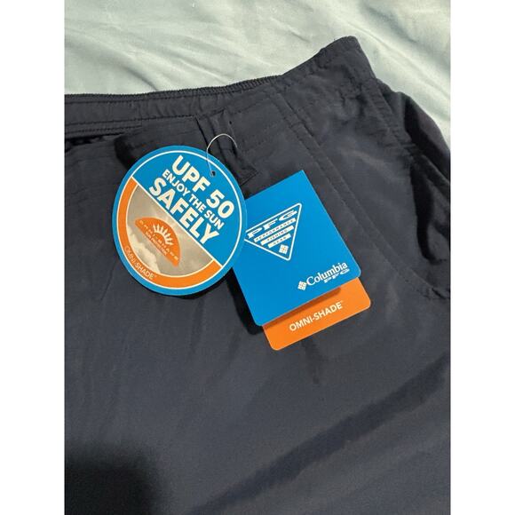 Columbia PFG Omni Shade UPF 50 Navy Blue Cargo Bahama Shorts XXL 8” Inseam NWT - Picture 2 of 9